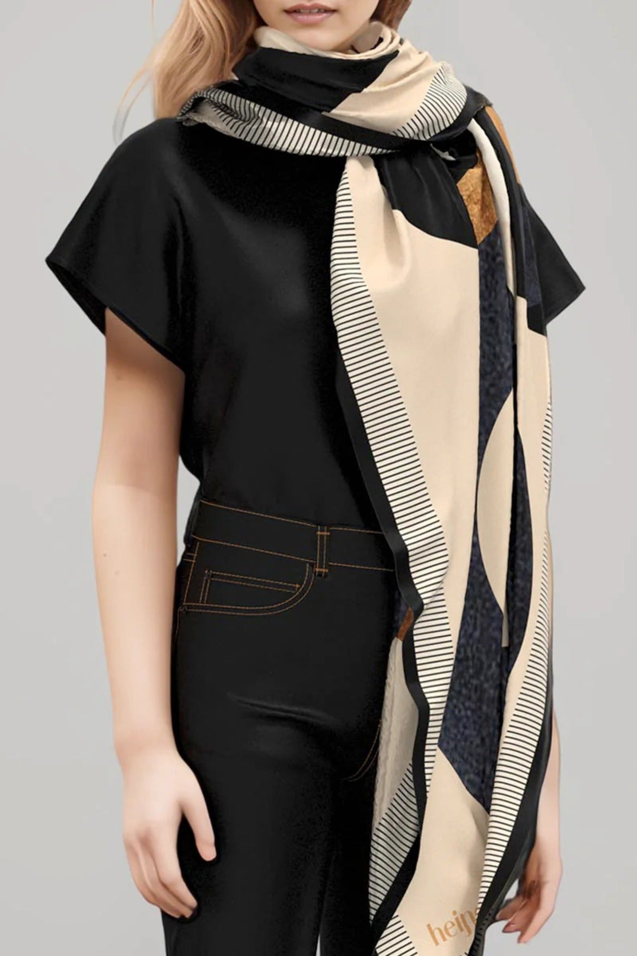 Velvet Diagram Scarf - Studio Heijne