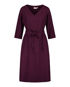 Vera Linen Dress Merlot