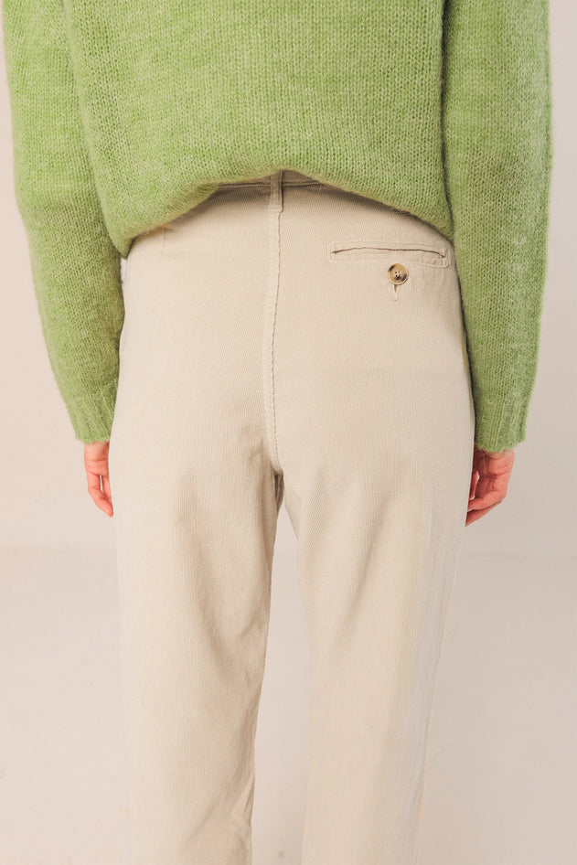 Corduroy Carrot Pants Beige
