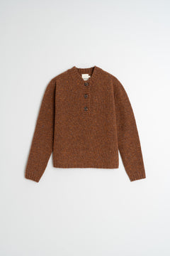 Neps Wool Sweater Brown