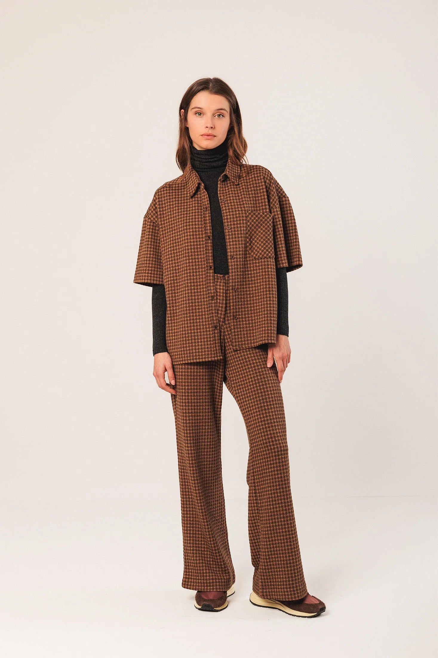 Ponte Overshirt Chocolate