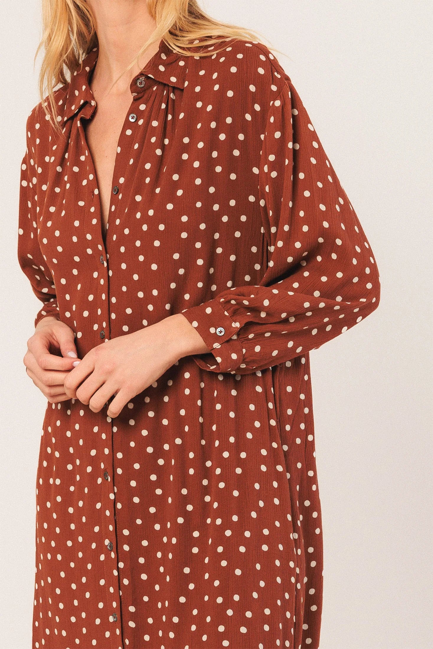Oversize Shirt Dress Terracotta