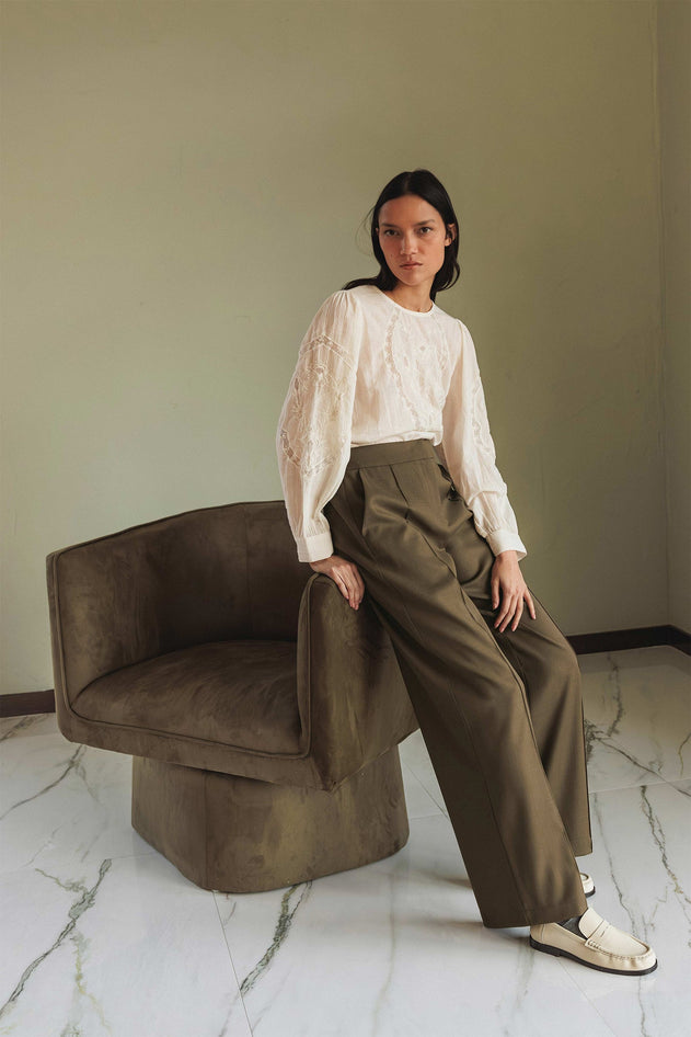 Paty Straight Pants Brown