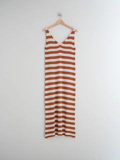 Striped Knitted Dress Red/White