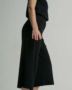 Cropped Wide Leg Pants Black