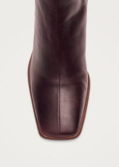 West Leather Ankle Boots Cape Wine Burgundy