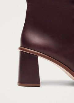West Leather Ankle Boots Cape Wine Burgundy