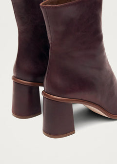 West Leather Ankle Boots Cape Wine Burgundy