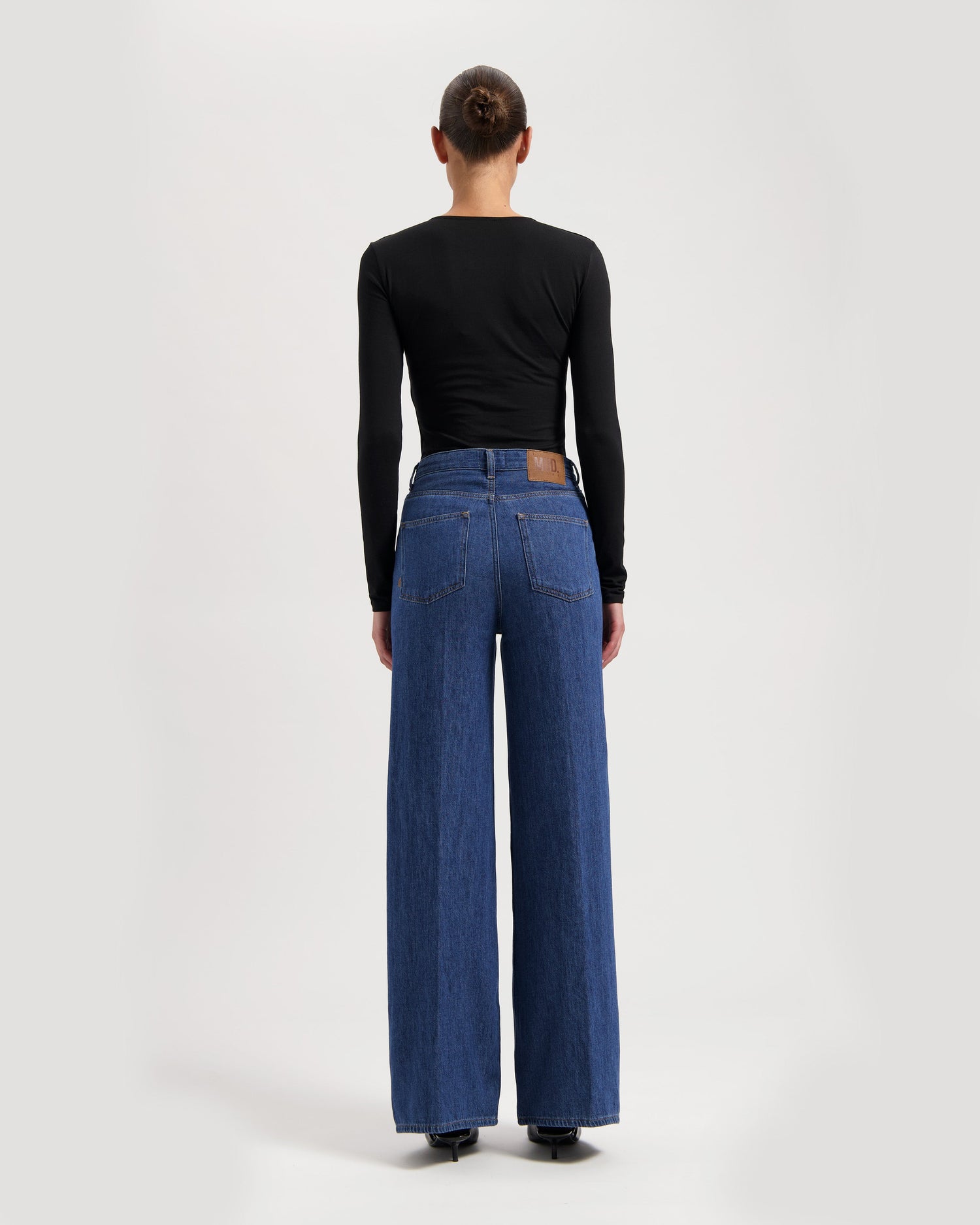 Sara High Loose Flow Jeans Stone Indigo