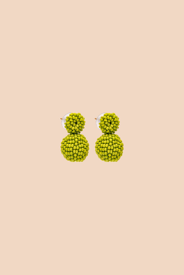 Zaida Earrings Bright Olive