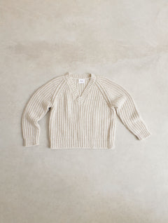 Cashmere Knitted Chunky Sweater Ecru