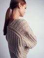 Leap Concept - Marcela Cropped Rib Knit Sweater Light Brown, image no.3