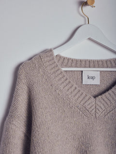 Amanda V-Neck Cashmere Wool Sweater