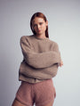 Leap Concept - Mafalda Cashmere Knitted Chunky Sweater Brown, image no.1
