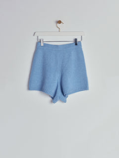 Simona Cashmere Knitted Shorts Blue