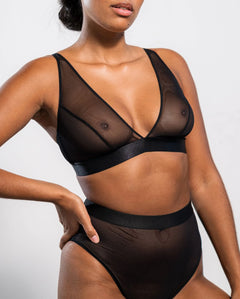 Plunge Bralette Mesh Mania