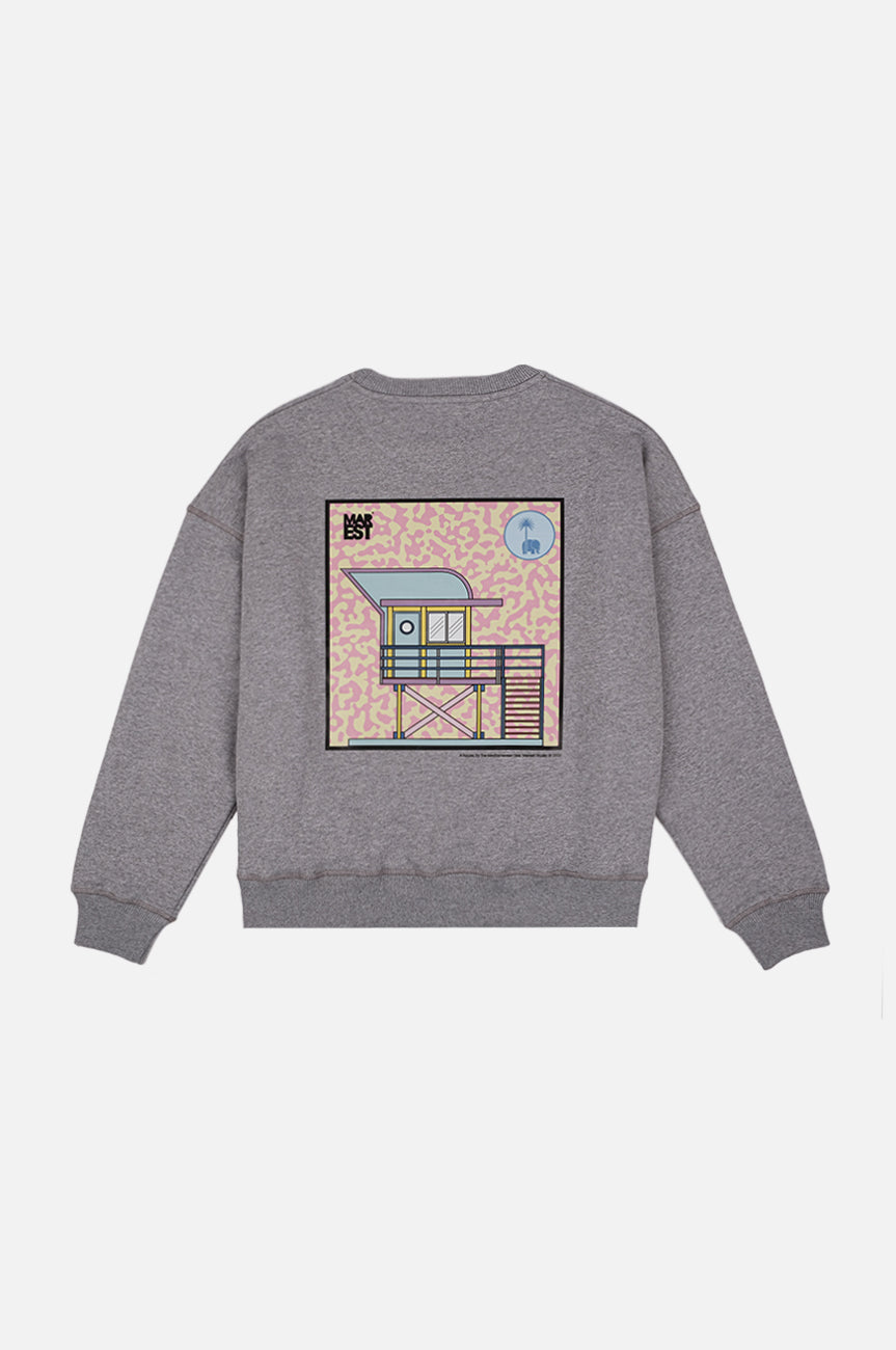 Women's Antonyo Marest x Trendsplant Art Hut Oversized Sweater Sport Grey