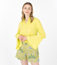 Lime Flared Sleeve Shirt