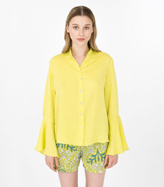 Lime Flared Sleeve Shirt