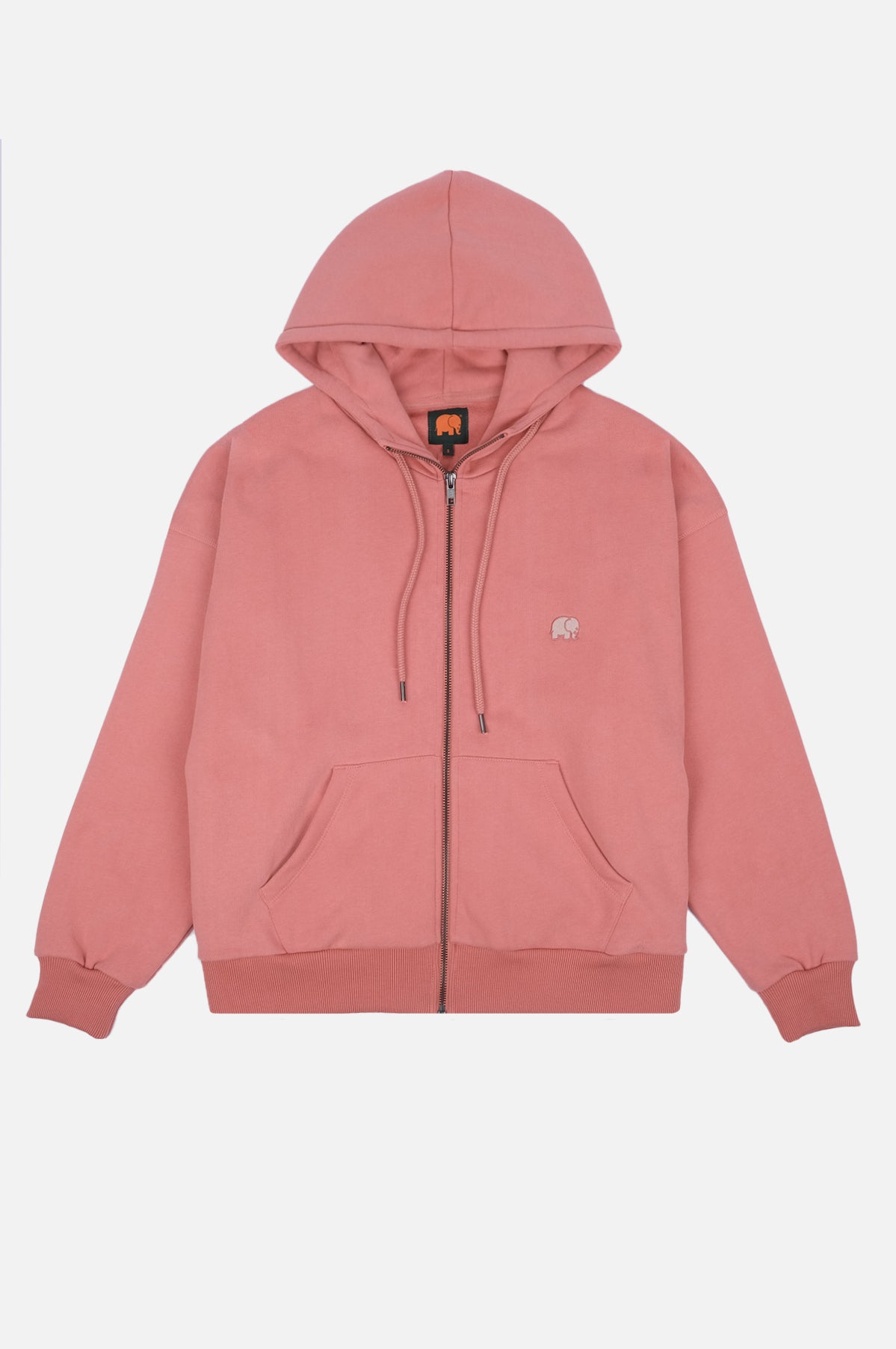 Women's Organic Essential Oversized Zip Hoodie Rossette Pink