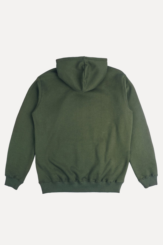 Organic Essential Hoodie Dark Olive
