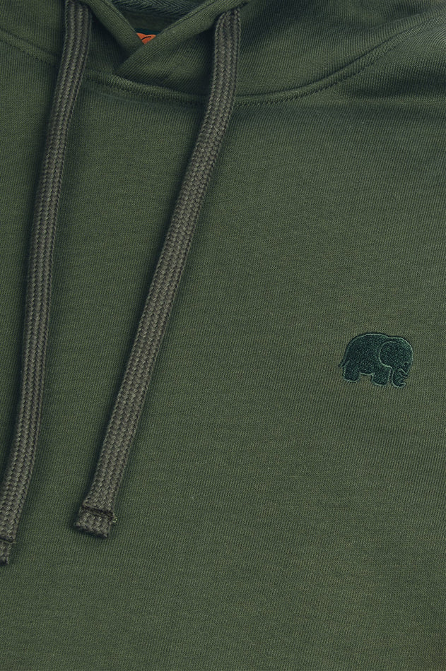 Organic Essential Hoodie Dark Olive