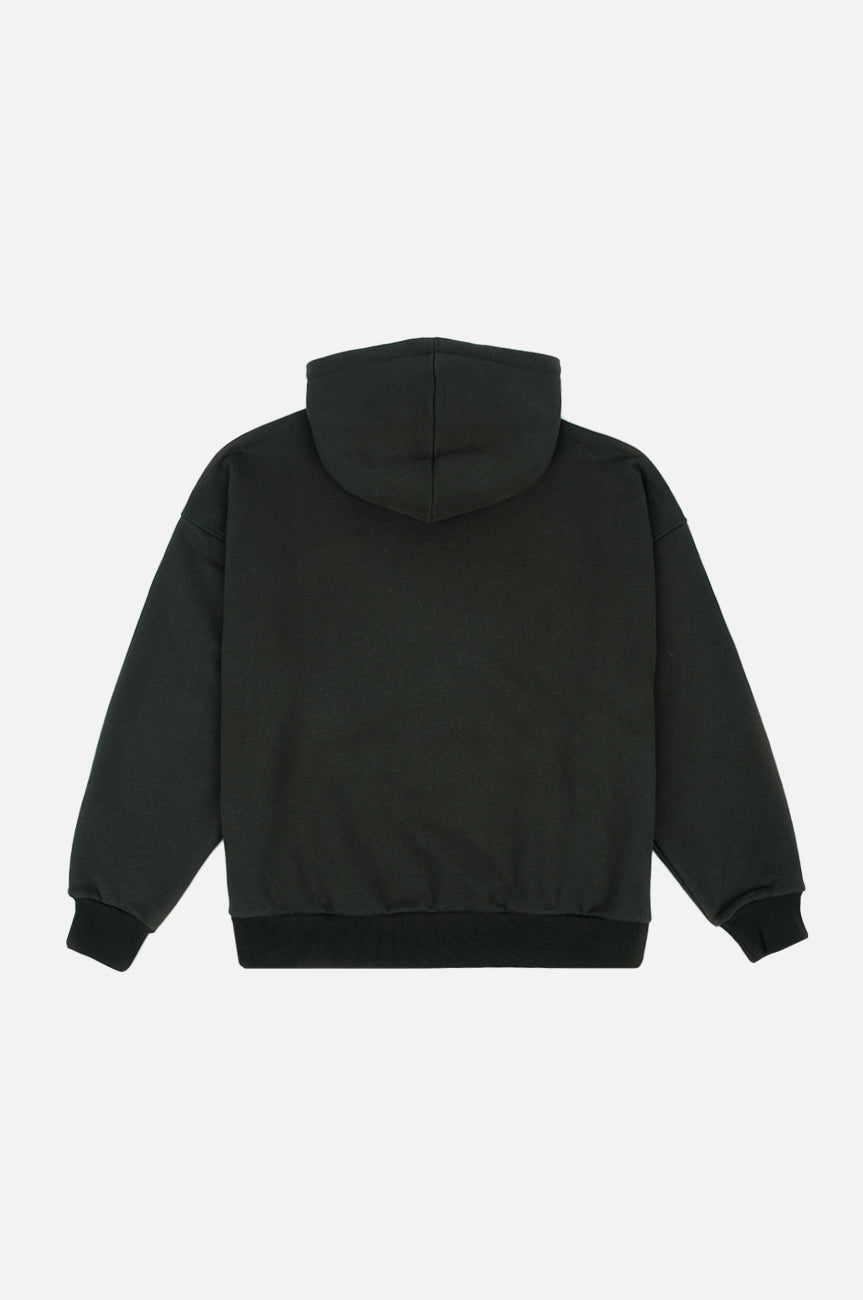 Women's Organic Essential Oversized Zip Hoodie Scarab Green