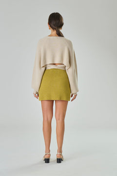 Amber Cashmere Blend Crewneck With Bow