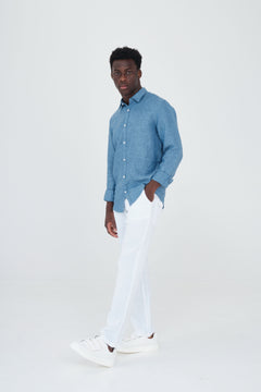 Linen Pants With Back Cargo Pockets