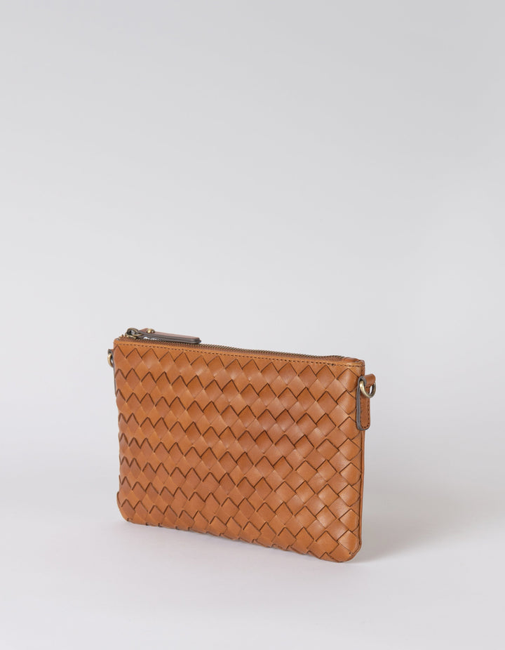 O My Bag - Lexi Cognac Woven Classic Leather