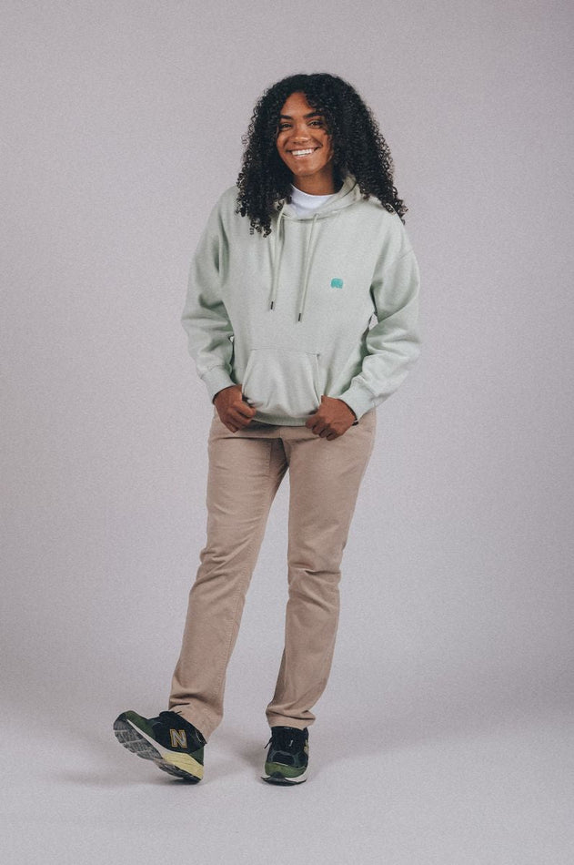Women's Trendsplant Organic Essential Oversized Hoodie Mint Green
