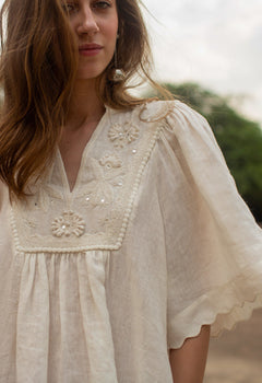 Dorra Linen Dress White