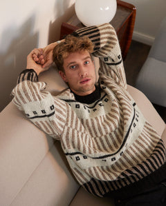 Ethno Alpaca Wool Sweater Off-White