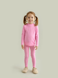 Merino Wool Kid's Shirt Pink Cosmos