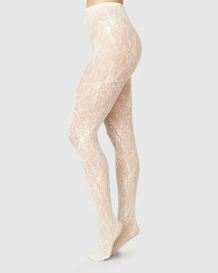Rosa Lace Tights White