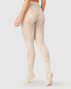 Rosa Lace Tights White