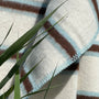 Homehagen - Wool Blanket Light Blue/Brown Stripe, image no.5