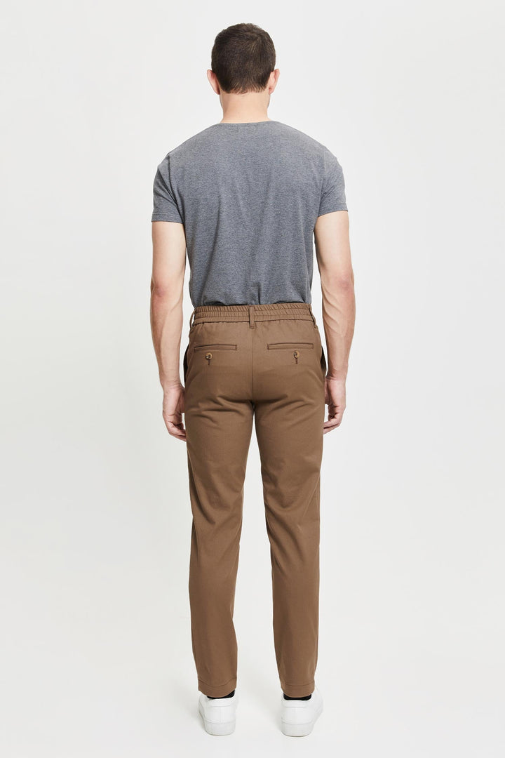 FRENN - Seppo Organic Cotton Twill Trousers Brown