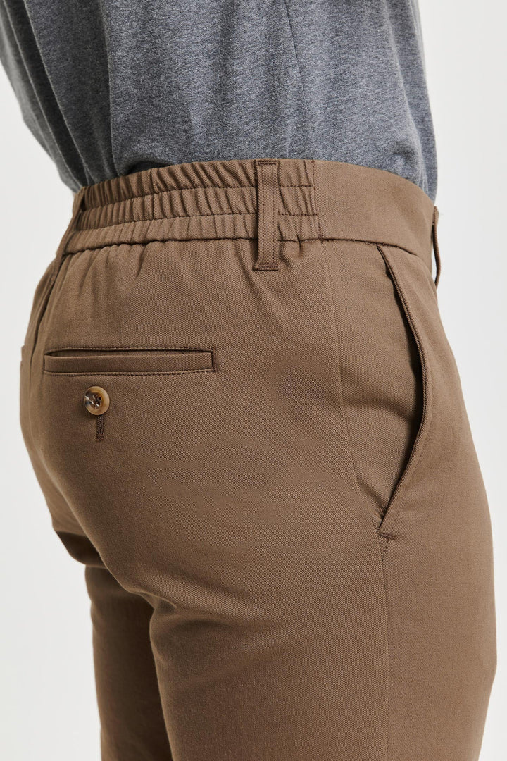 FRENN - Seppo Organic Cotton Twill Trousers Brown