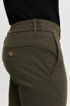 Seppo Organic Cotton Twill Trousers Olive