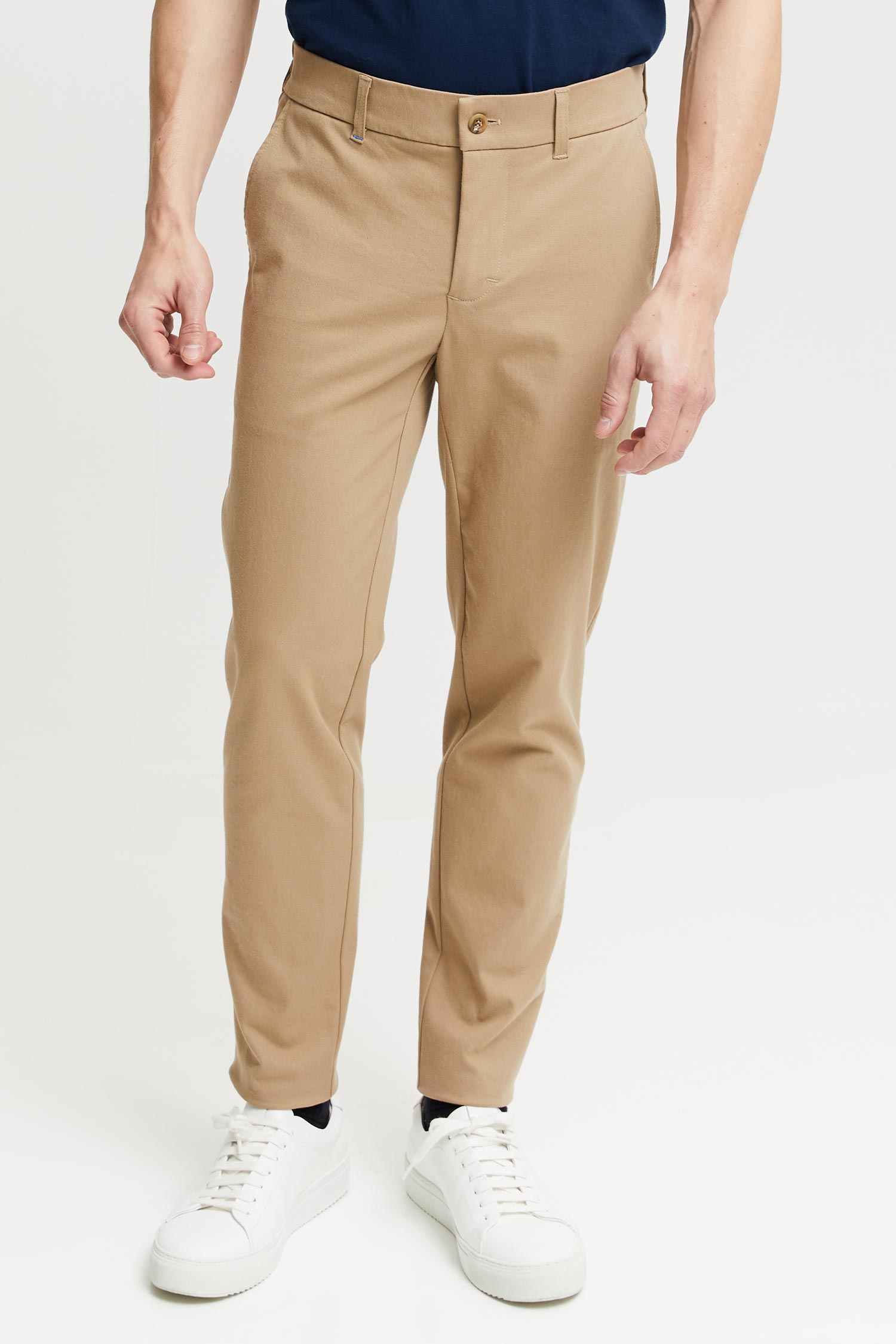 Seppo Organic Cotton Twill Trousers Sand