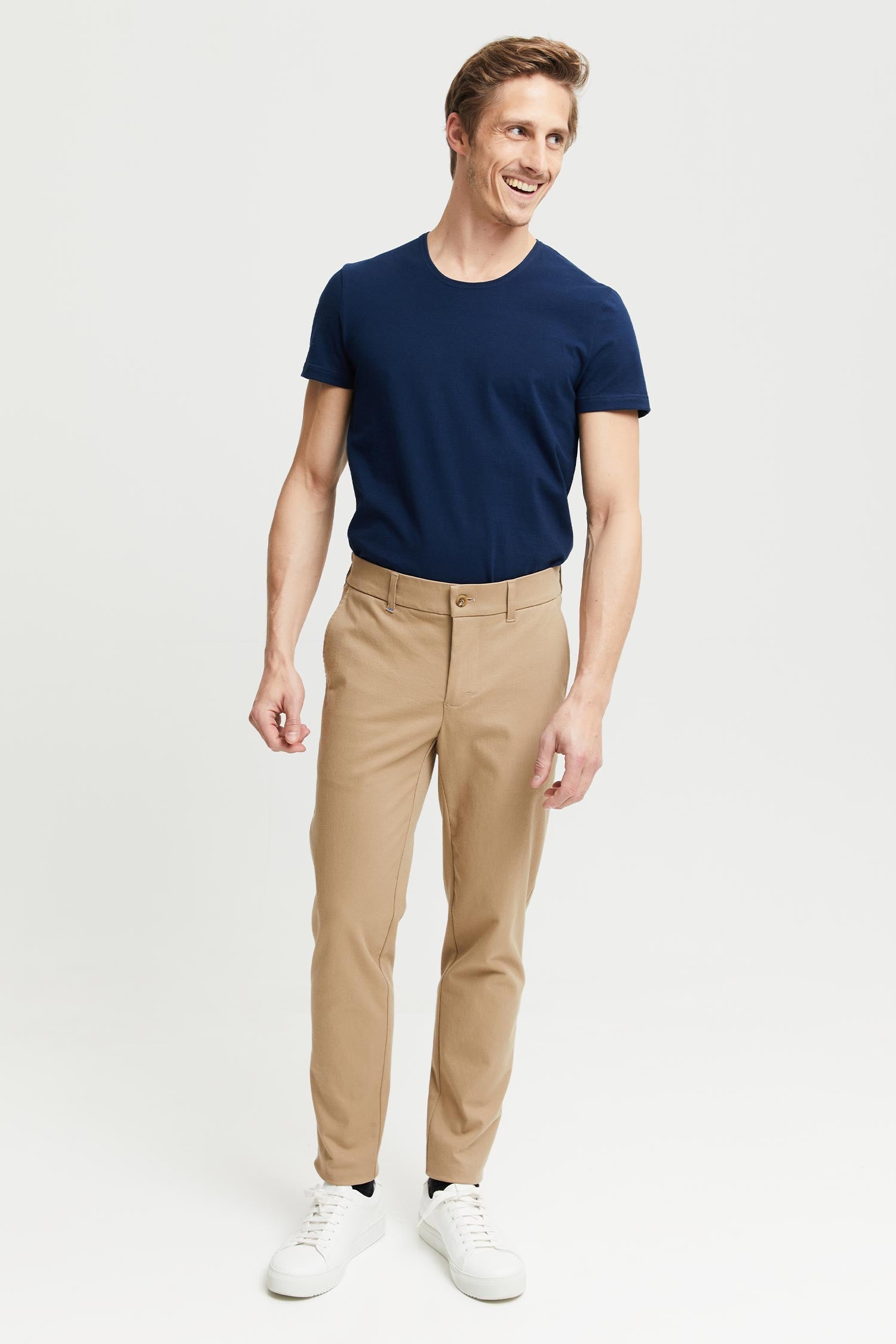 Seppo Organic Cotton Twill Trousers Sand