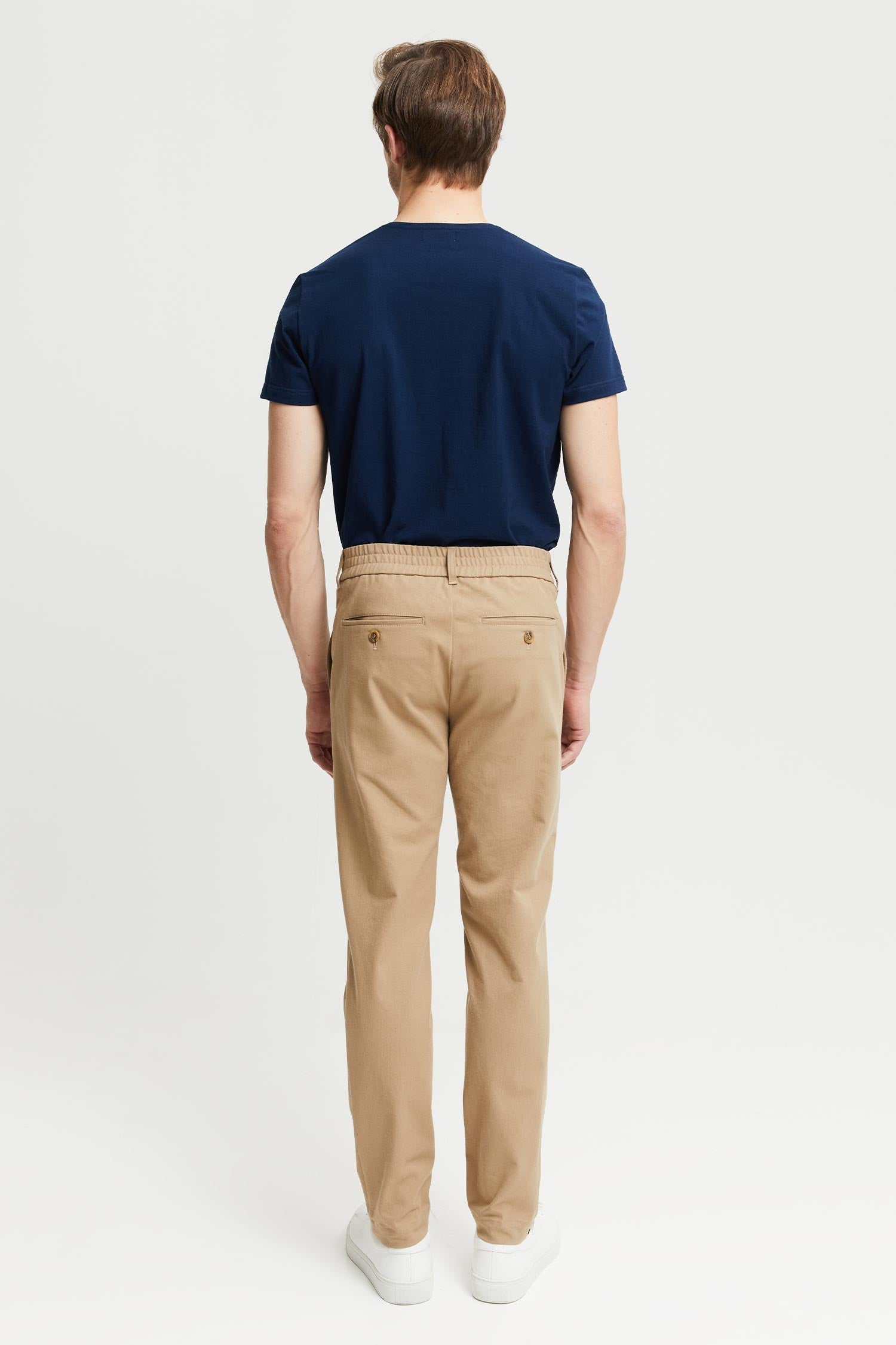 Seppo Organic Cotton Twill Trousers Sand
