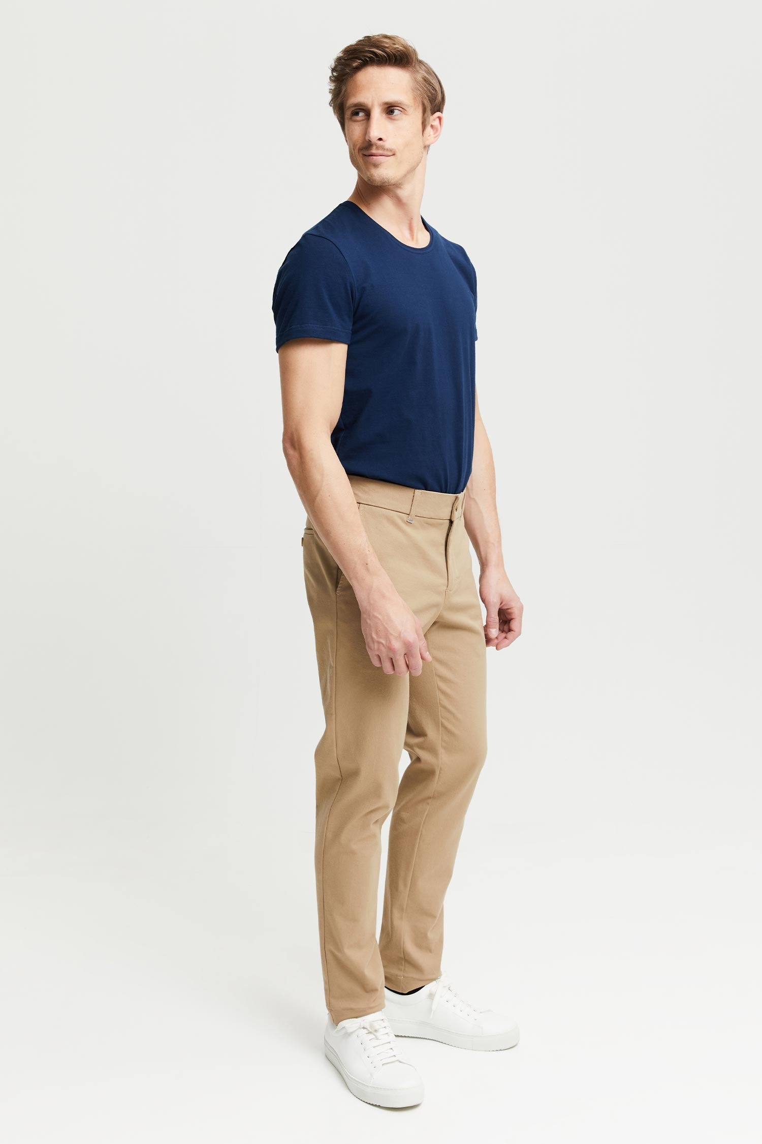Seppo Organic Cotton Twill Trousers Sand