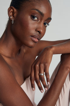 Snow Flake Single Earring Silver