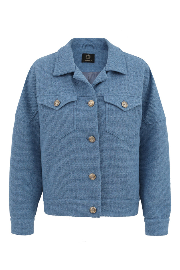 Enteliér Tweed Jacket Blue