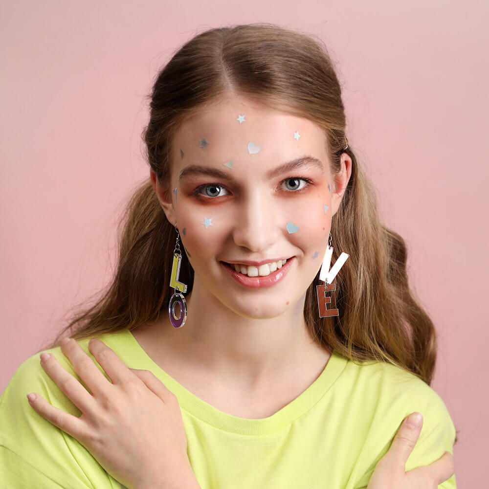 Love Hologram Earrings