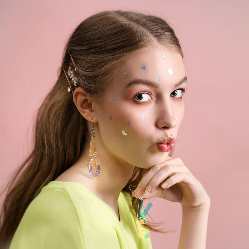 Love Hologram Earrings