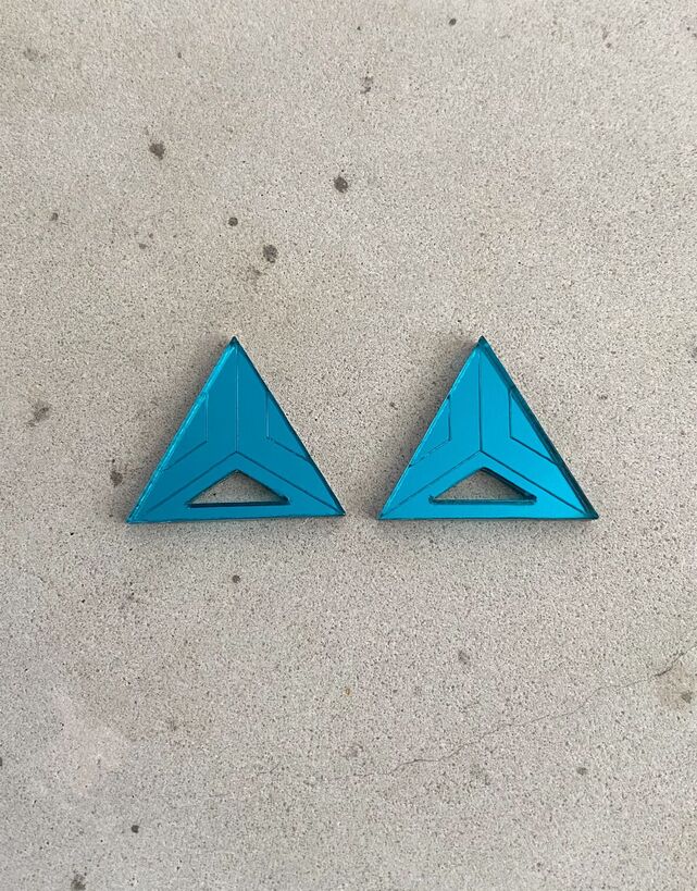 Triangle Earrings Petrol