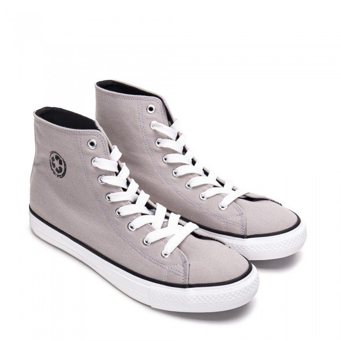 Redo Vegan Mid-Top Vulcanized Sneakers Grey